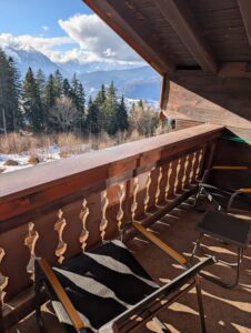 großzügiger Balkon Alm Ferienhaus Berchtesgaden Obersalzberg